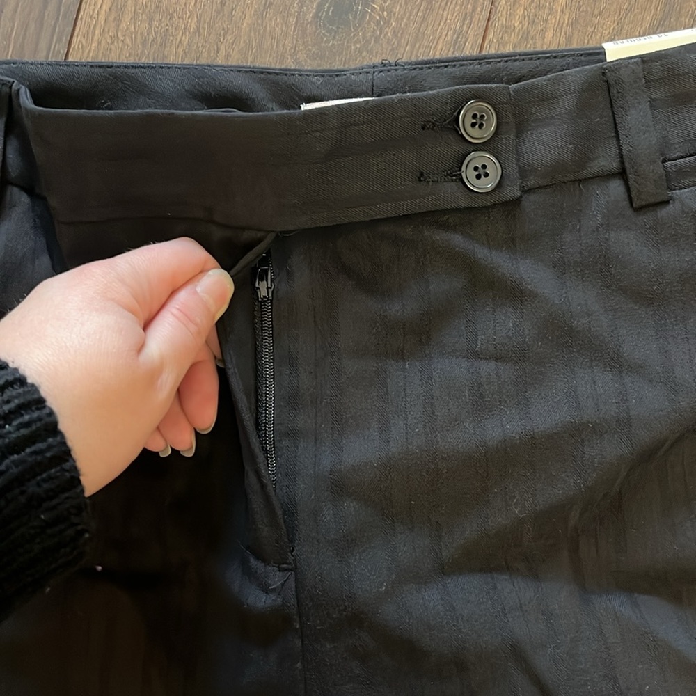 NWT VanHeusen black trouser leg slacks - Picture 9 of 14